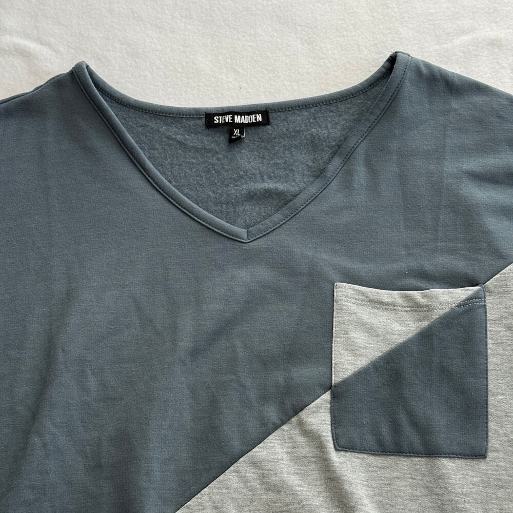 Steve‎ Madden Colorblock Sweatshirt Womens XL Blue Gray - Picture 3 of 7